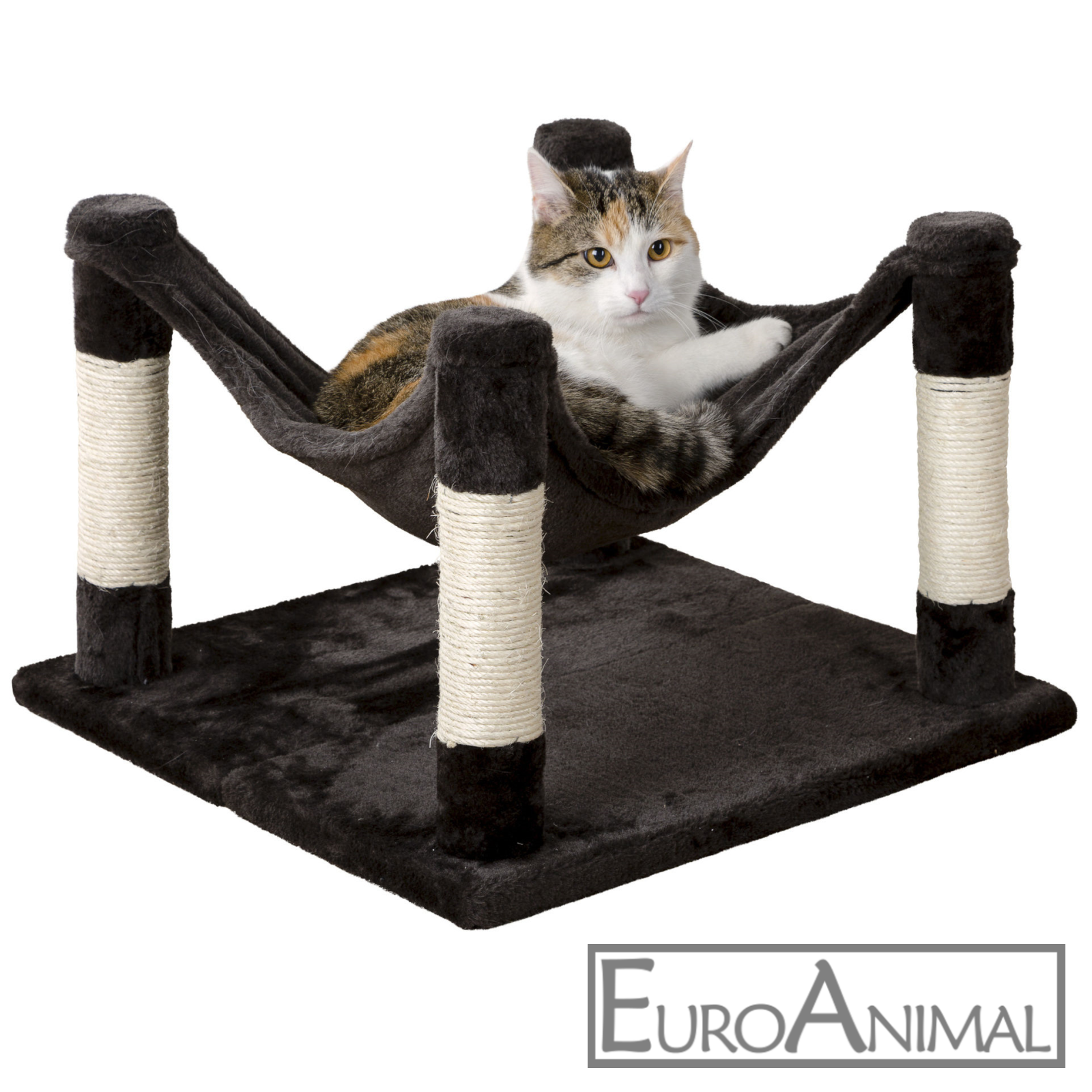 TAOLE Katzen Hängematte Mit Kratzer - 4-stufig Verstellbares Katzenbett Bis 10 Kg