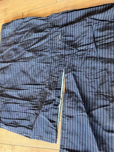 Silk Vintage Japanese Kimono Men's Kimono Antique Striped Flaws. K - Picture 2 of 15