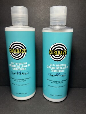 Lot of 2 CurlDaze Silky Hydration Detangling Conditioner with Kukui Oil
