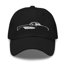 1957 Vette C1 Silhouette Collector Car Custom Outline Art Dad Hat
