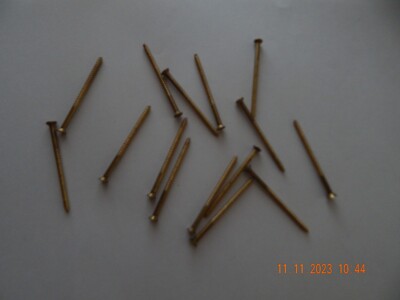 BRASS FLAT HEAD PHILLIPS WOOD SCREWS. 6 x 2 1/2'' 15 PCS. NEW