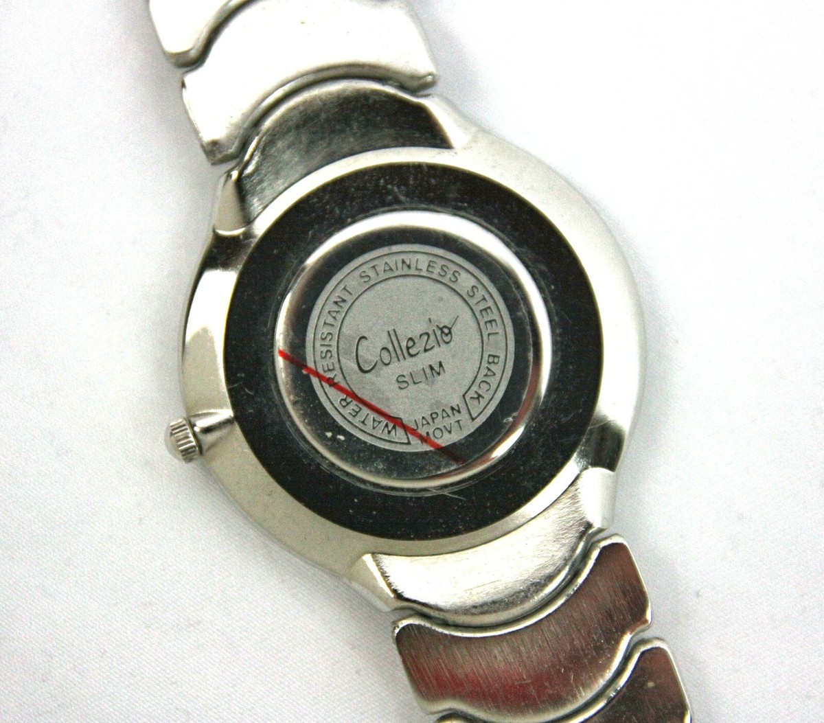 Collezio Quartz Link Band Stainless Steel Back Wrist Watch 