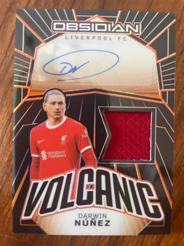 2023-24 Obsidian Volcanic Material Electric Etch Orange Darwin Nunez Auto /99