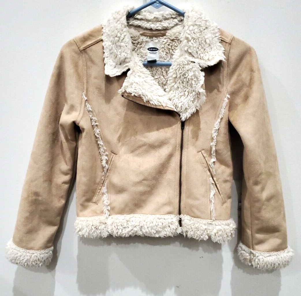 Old Navy Girls Suede Jacket Faux-Suede Sherpa Jacket For Girls