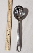 Short Handle slotted Serving Spoon Stainless Steel 10" #81