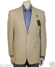 LAUREN RALPH LAUREN MENS LINEN JACKET BLAZER Tan LPMA12BX0091