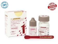 GC Fuji 1 Luting And Lining Dental Glass Ionomer Cement Light Cure Glue GIC