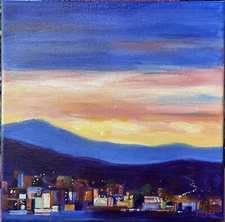 The Road, original paintings on canvas signed