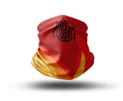 Waschbarer Stoff Gesichtsbezug Hals Gamasche Avatar inspiriert Feuernation Design II
