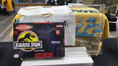 SEALED JURASSIC PARK SNES SUPER NINTENDO VIDEO GAME W/ PROTECTOR BRAND NEW