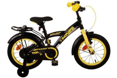 Thombike 14 Pollici Bici Nero Giallo 3,5 -5 Anni Bicicletta Freno