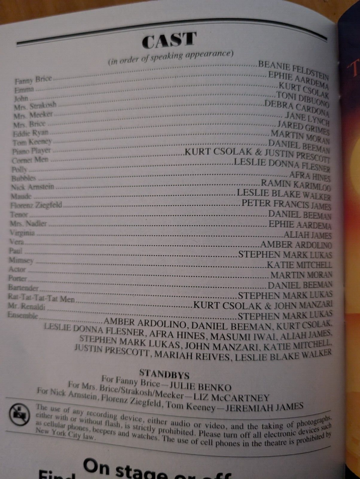 FUNNY GIRL Broadway Musical Pride Playbill June 2022 Beanie Feldstein