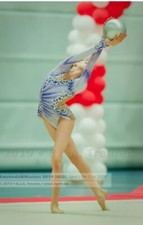 Stunning Rhythmic Gymnastics Leotard 148-155cm Acro, Ice Skating. 100 Swarovski