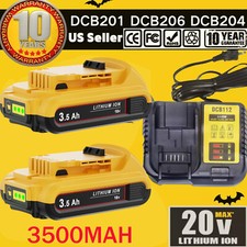 20V FOR DEWALT 20 Volt MAX Lithium-Ion Battery / Charger DCB205 DCB203 DCB201