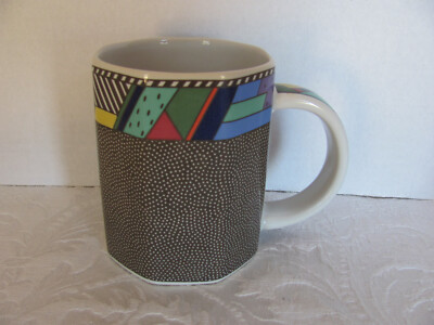 Rosenthal Metropol- Multicolor Geometric Design- 4 1/8'' Octogonal Mug(s)-3 Avail