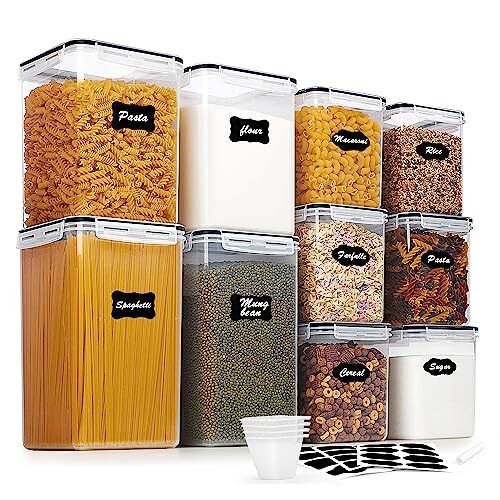 Vtopmart 10 PCS Airtight Flour Sugar Storage Containers BPA Free
