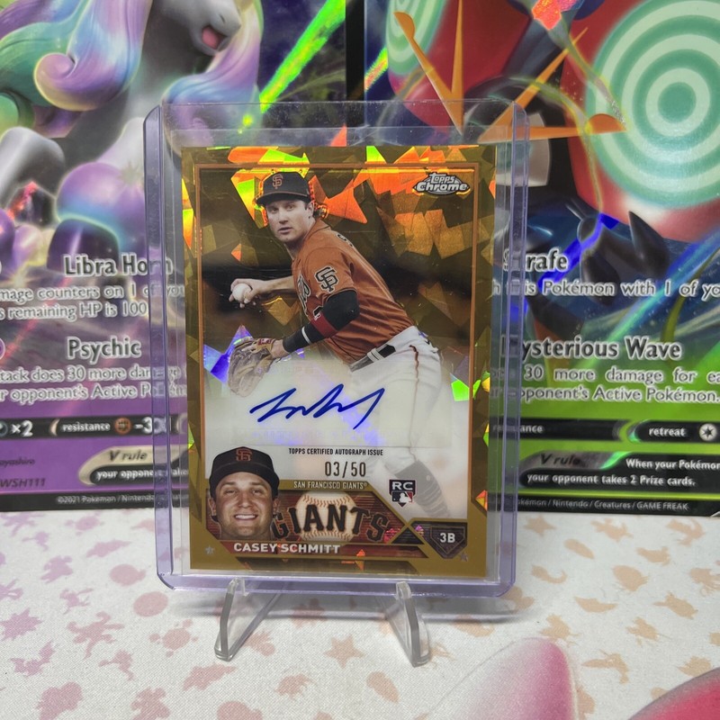 Casey Schmitt 2023 Topps Chrome Update Sapphire Gold Auto /50 Giants