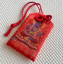 Fudo Myoo OMAMORI Grants only one wish Amulet Guardian Deity Shigisan japan