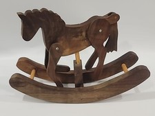 Galloping Rocker Hobbie Horse Figure Handcarfted Wooden Hooves Running Sounds