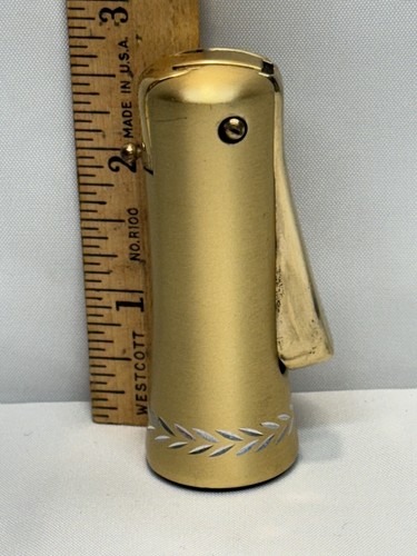Vintage RONSON VARAFLAME LADYLITE Gold Butane Cigarette Lighter Art Metal Work - Picture 13 of 13