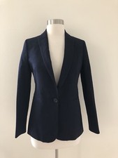 New Jcrew Parke blazer in two-way stretch cotton Navy Blue H5513 Sz 00