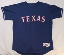 Matt Riley "Game-Used" 2005 Texas Rangers #48 Blue Majestic Jersey w/Team COA