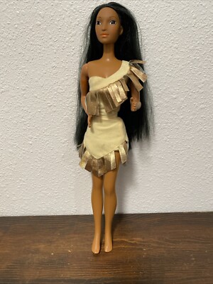 Vintage 1995 Pocahontas Bead So Pretty 18'' Large Doll Figure Disney Mattel