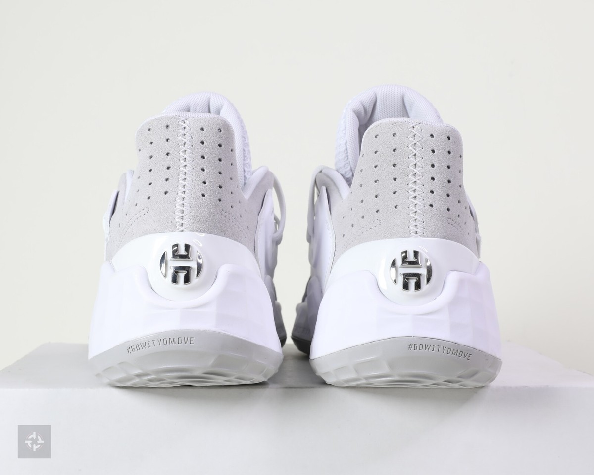 Adidas Harden Vol. 4 White Grey 2019 Basketball Shoes Men\'s Size 6.5 EF9653 New Adidas Harden Vol. 4 White Grey 2019 Basketball Shoes Men main image 4