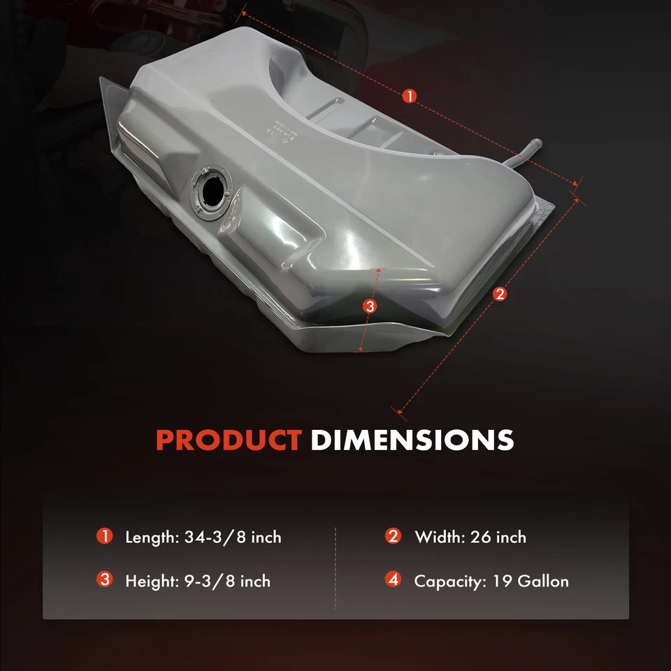 Tanque de combustible de 19 galones para Dodge Charger Coronet 1966-1967 Plymouth Belvedere GTX Foto 4 de 4