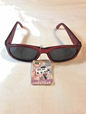 Vintage NWT Visual Scene Wrap Style Red Frame Sunglasses Y2K 90's Marked 1989