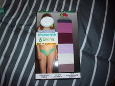FOL Microfiber Women  s 360 Stretch 6pk Bikinis size 9  2xl