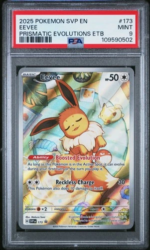 2025 POKEMON SVP EN-SV BLACK STAR PROMO #173 EEVEE PSA 9