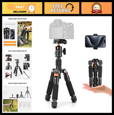 Compact Mini Desktop Tripod 20.5" with 360 Ball Head Quick Release Plate for