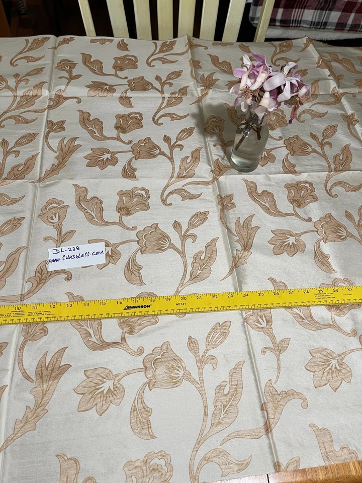 Diseñador Alta Calidad 100% Seda Shantung Telas Estampado Floral!!! Foto 4 de 4