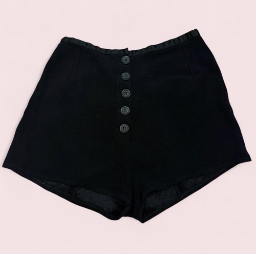 Ann Demeulemeester, Ann Demeulemeester Vintage Women's Black High-Rise Button Front Shorts xs