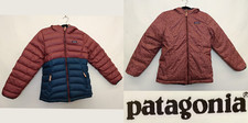 Patagonia Kids Reversible Down Sweater Hoody XL 14-16 Blue/Magenta Z5443