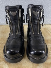 Stivali Harley Davidson uomo 7,5 pelle nera luce freno moto motociclista 6 pollici HD