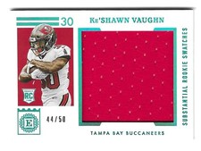 2020 Panini Encased Ke'Shawn Vaughn RC Rookie  Jersey Patch /50 READ