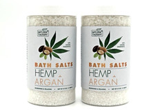 Natural Therapy Pure Hemp  Argan Spa Soak Mineral Bath Salts, 2-Pack 37 oz 