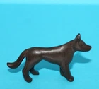 Playmobil Vintage Dark Brown Dog Figure for Medieval, Western, Farm