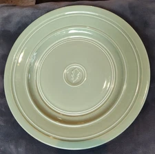 Dansk Craftmark Chop Plate / Serving Platter Grass Green Oak Leaf Rings Portugal