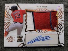 2021 Leaf Trinity XRC Blaze Jordan Auto Sox Patch!!! Red Sox 3b Prospect!!!