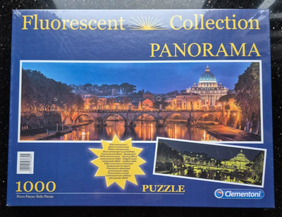 Clementoni Puzzle Rom Panorama mit LEUCHTEFFEKT ca. 98 x 33 Cm 1000 Teile