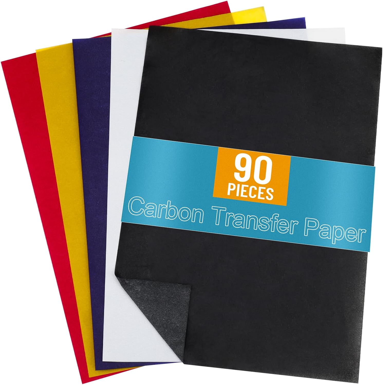 90 Sheets Multicolor Carbon Transfer Paper A4 for Tracing, Sewing, Embroidery &