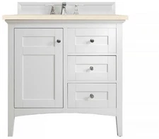 James Martin Vanities 527-V36-3EMR Palisades 36" - White