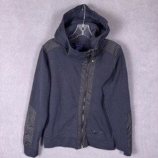 Nike Womens XL Tech Fleece Hoodie Cape Black Asymmetrical Full Zip
