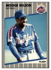 Mookie Wilson 1989 Fleer #52 New York Mets VTG Baseball *340