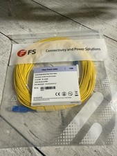 FS Fiber Patch Cable 15M LC/UPC-SC/UPC Simplex Single Mode 9/125 New