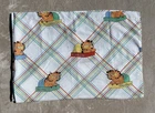 Vintage Garfield Cat Twin Size Flat Bed Sheet White Jim Davis Marlborough USA