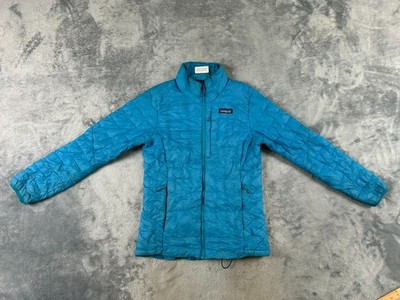 PATAGONIA MACRO PUFF WOMENS JACKET EXTRA SMALL BLUE INSULATED FULL ZIP STY 80105